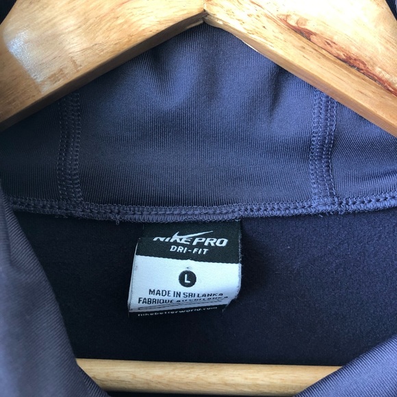 Nike Pro Dri Fit Dark Purple Turtle Neck Sweater - Picture 3 of 5